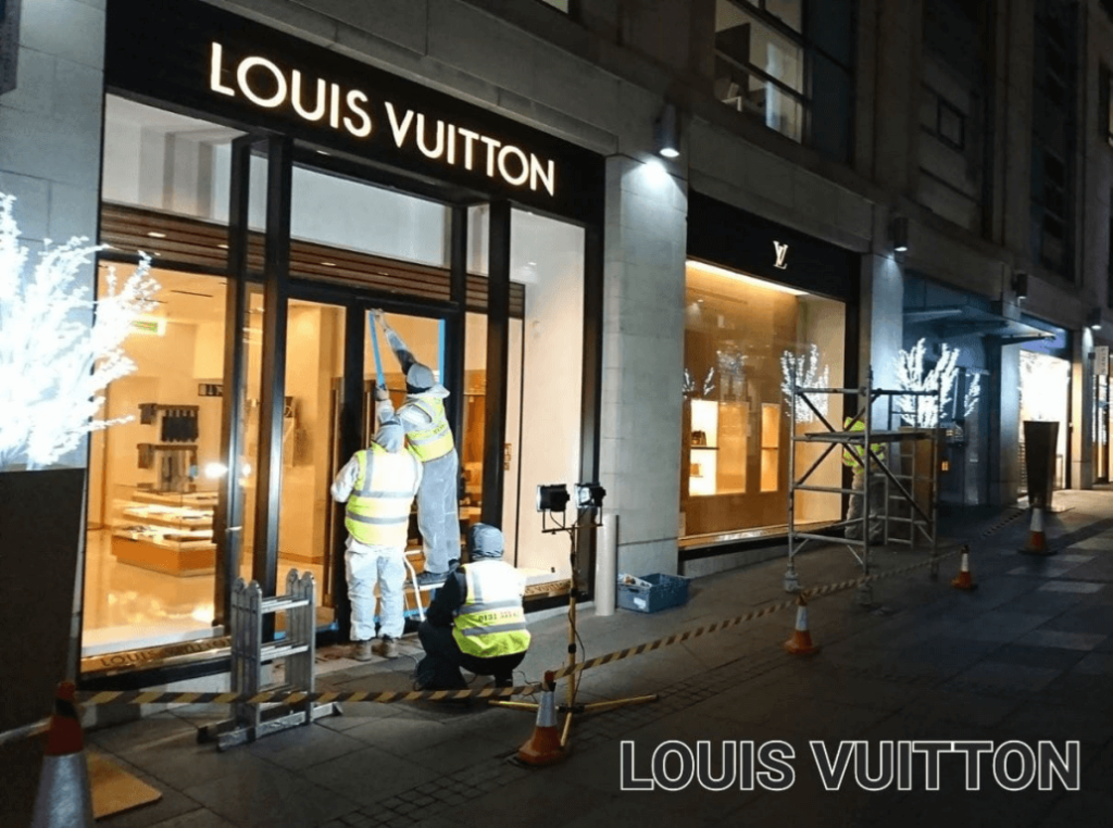 Shop Front Spray Painting A1 Sprayers Edinburgh